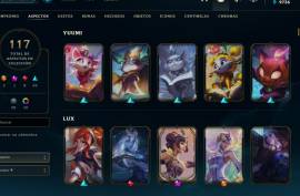 Cuenta LOL/VAL 117 skins LVL 316 G4, USD 65.00