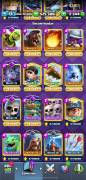 Cuenta clash royal - 7 años - lvl 58 - 9000 coronas - 550.000 de oro, USD 320.00