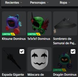 Vendo cuenta de roblox con 3 dominus exclusivos y mas, € 50.00