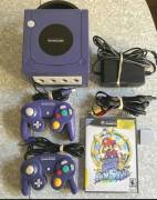 For sale console Nintendo GameCube + 2 gamepads + Mario Sunshine, USD 175