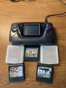 For sale console Game Gear with 3 games, USD 165.00