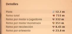 SE VENDE CUENTA ALBION ONLINE CON STATS PARA HACER DE TODO NEGOCIABLE, USD 250.00