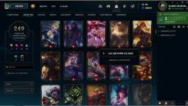 Cuenta Lol 249 skins lvl 617 todos los champs 124 chromas 28 wards, USD 230.00