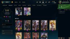 Cuenta Lol 249 skins lvl 617 todos los champs 124 chromas 28 wards, USD 230.00