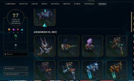 CUENTA LoL ALL CHAMPS 181 skins lvl 503 1103 rp 4000 esencias naranja, USD 210.00