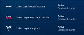 Blizzard account Call of duty MW, CW y Vanguard, USD 45.00