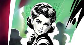 Fondo, Wallpaper, Comic Retro Girl, USD 3.00