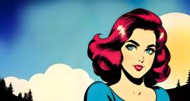 Fondo, Wallpaper, Comic Retro Girl 2, USD 3.00