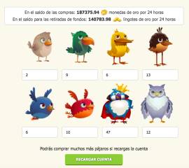 Vendo cuenta Coin Birds con un monto de $ 3,000.00 por retirar, USD 3,000.00