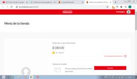 Cuenta Nintendo Swicht con 180$ en el saldo de gift card, USD 40.00