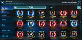 Well balanced SWGOH account of 7.2M-5GLs-EXECUTOR-Starkiller farm, € 250.00