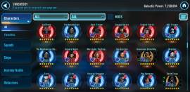 Well balanced SWGOH account of 7.2M-5GLs-EXECUTOR-Starkiller farm, € 250.00