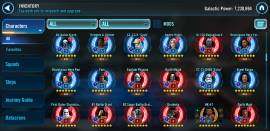 Well balanced SWGOH account of 7.2M-5GLs-EXECUTOR-Starkiller farm, € 250.00