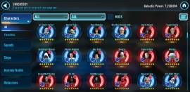 Well balanced SWGOH account of 7.2M-5GLs-EXECUTOR-Starkiller farm, € 250.00