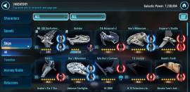 Well balanced SWGOH account of 7.2M-5GLs-EXECUTOR-Starkiller farm, € 250.00