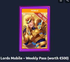 Lords Mobile – Weekly Pass (worth €500), € 100.00