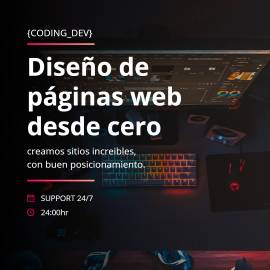 Diseño y programación de paginas web, USD 100.00