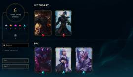 Venta de cuenta de LoL - Nivel 44, Oro en 2 temporadas, 2 Skins Legend, USD 20.00