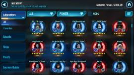 SWGOH ACCOUNT 6030000;  LV R9 BKM R8 IG R7 COMPETITIVE, USD 430.00