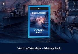 Vendo World of Warships – Victory Pack, USD 25.00