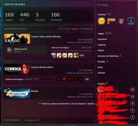 Vendo cuenta steam, USD 550.00