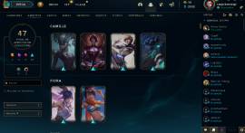 ACCOUNT LOL, LAS/VALORANT LINKED/ 47 SKINS+GESTURES ICONS, USD 81