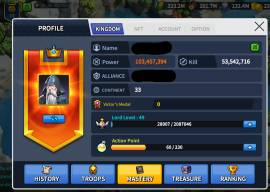 Sell League of Kingdoms Account lvl 30, lordlvl 49, VIP 15, USD 1099, USD 1,099.00