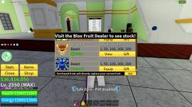 Selling my blox fruit account with perm kitsune, USD 800.00