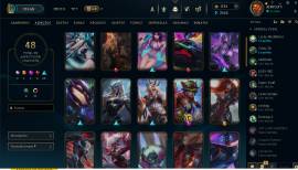 VENDO CUENTA LAN, DIAMANTE 4, 1750 RP, 48 SKIN, 124 CHAMPS, USD 120.00