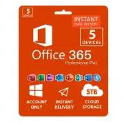 Cuenta nueva Office 365 Pro Plus (5 dispositivos), USD 19.00