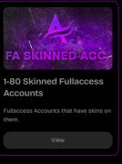 CUENTAS FA ( FULL ACCESS) RANK READY  10-50 skins , € 10.00