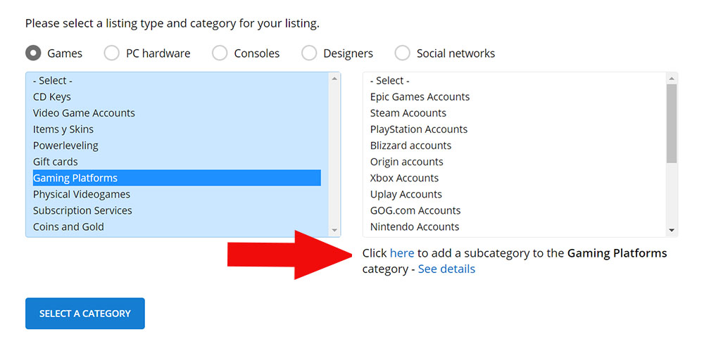 How to create custom subcategories in Todogadget